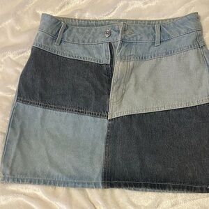Wild Fable Two-Tone Denim Mini Skirt